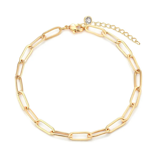 Chain Adjustable Golden Link Bracelet