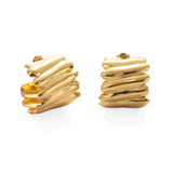 Sculpted Wave Dome Earrings