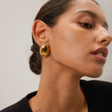 Hammered Dome Earrings