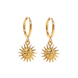 Golden Sun Drop Earrings