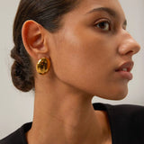 Hammered Dome Earrings