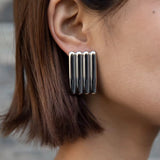 Rectangular Ribbed Earrings
