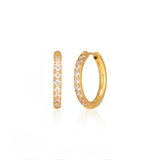 Sparkling Huggie Hoops