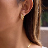 Structured Spark Hoop Earrings