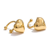 Bold Heart Ear Cuffs