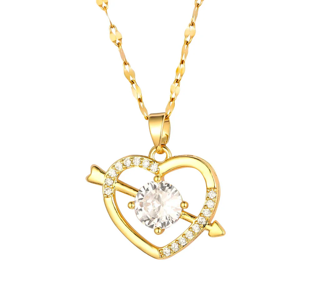 Sparkling Cupid’s Arrow Pendant Necklace