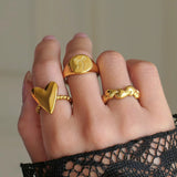 Heart Beaded Ring