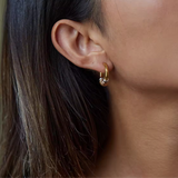 Tree-Tone Multi Ring Hoop Earrings