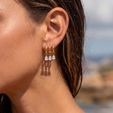 Triple Open Hoop Drop Earrings