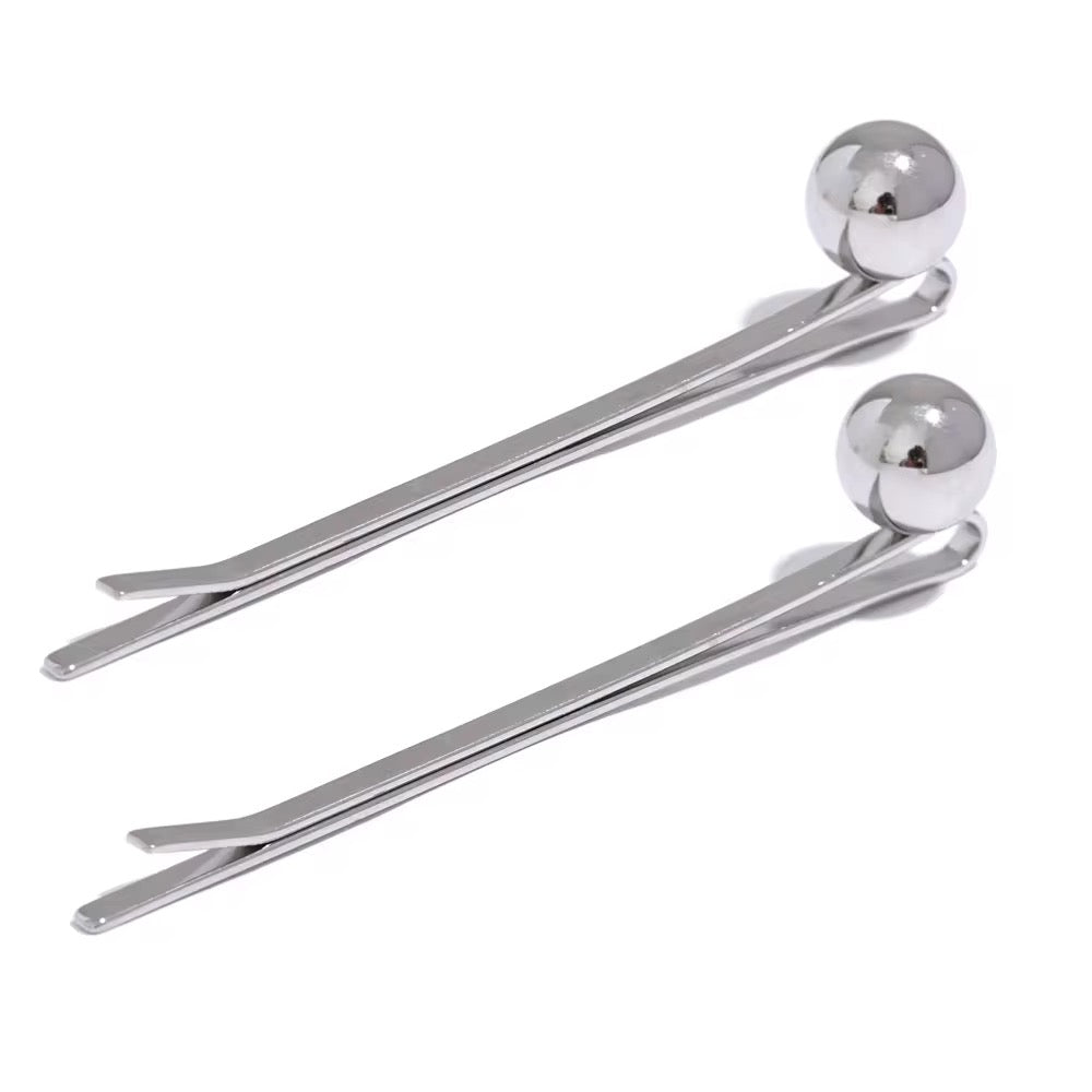 Bead Metal Hair Pins Set