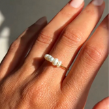Minimal Pearl Band Ring