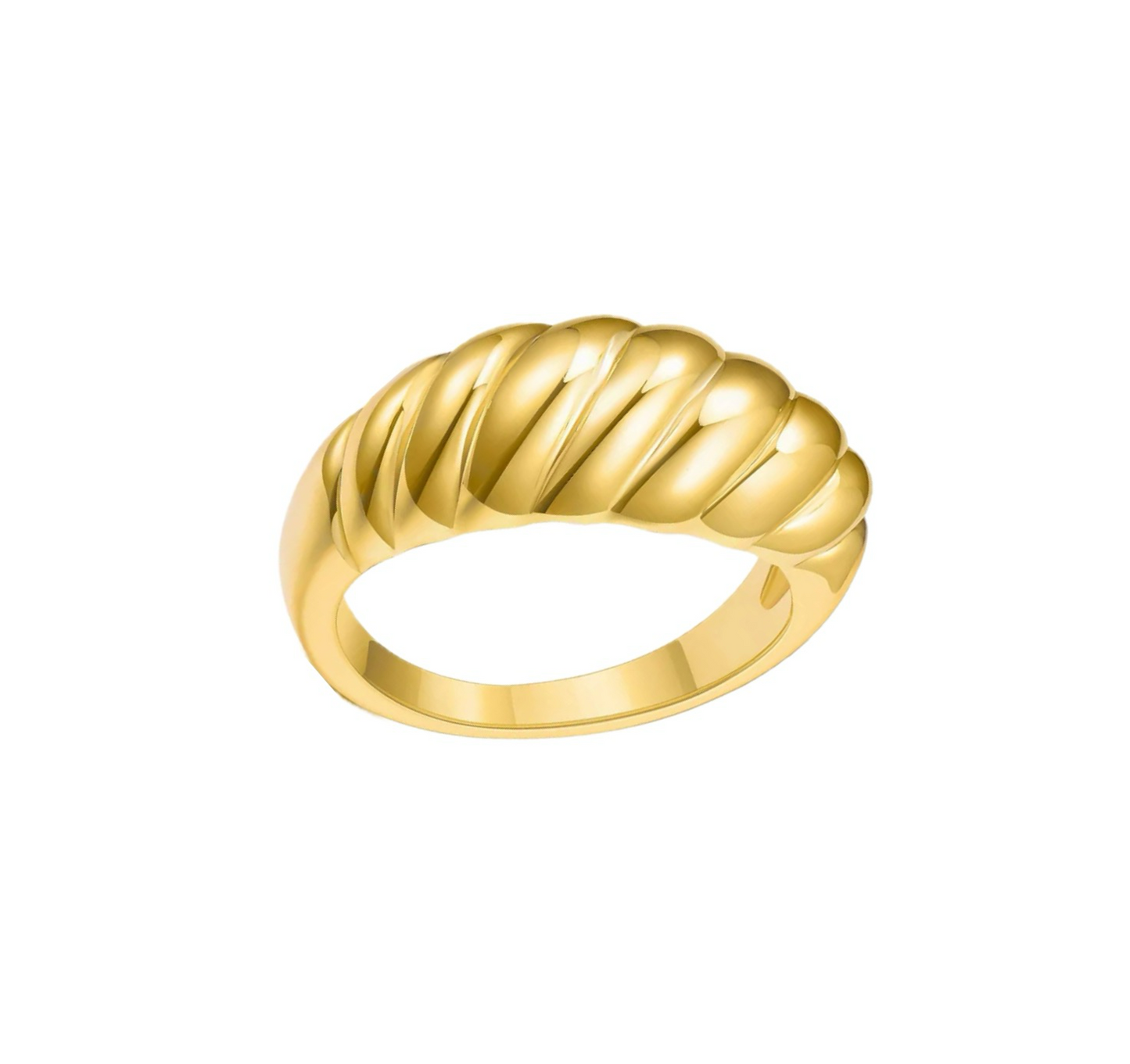 Twist Dome Gold Ring