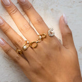 Anillo de eslabones ovalados