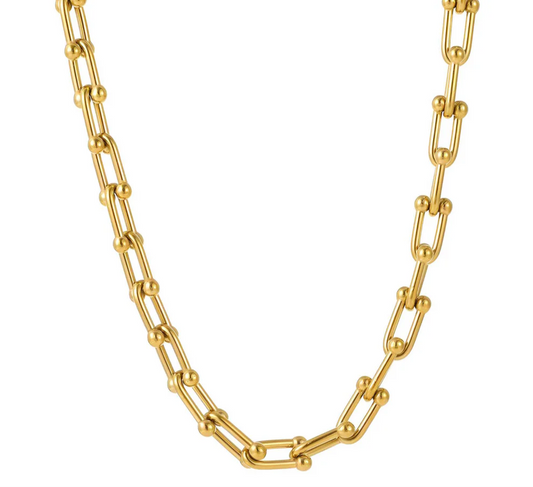 Geometric Links Chain Necklace