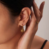 Golden Sun Drop Earrings