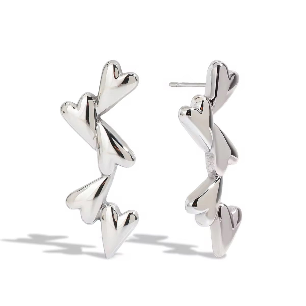 Heart Cascade Earrings