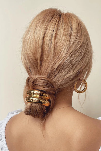 Double Chunky Metal Hair Tie