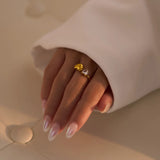 Dual Heart Open Ring