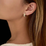 Pavé Dome Hoop Earrings