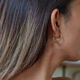 Two-Tone Ring Hoop Earrings