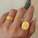 Textured Wide Band Ring