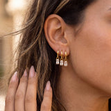 Triple Open Hoop Drop Earrings