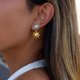 Twin Star Drop Earrings