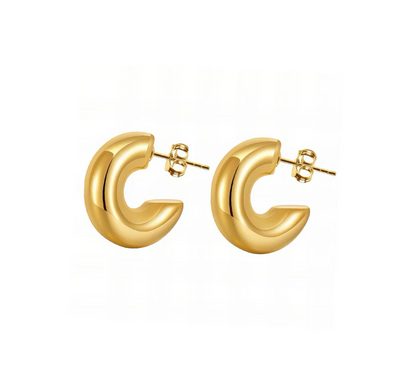 Chubby Open Hoop Earrings