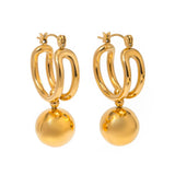 Golden Orb Drop Earrings