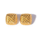 Quilted Dome Statement Earrings