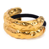 Hammered Wave Metal Ponytail Cuff