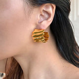 Sculpted Wave Dome Earrings