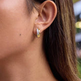 Sparkling Wave Hoop Earrings