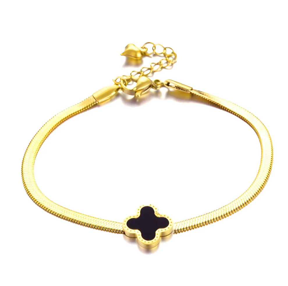 Bracelet serpent plat Black Clover