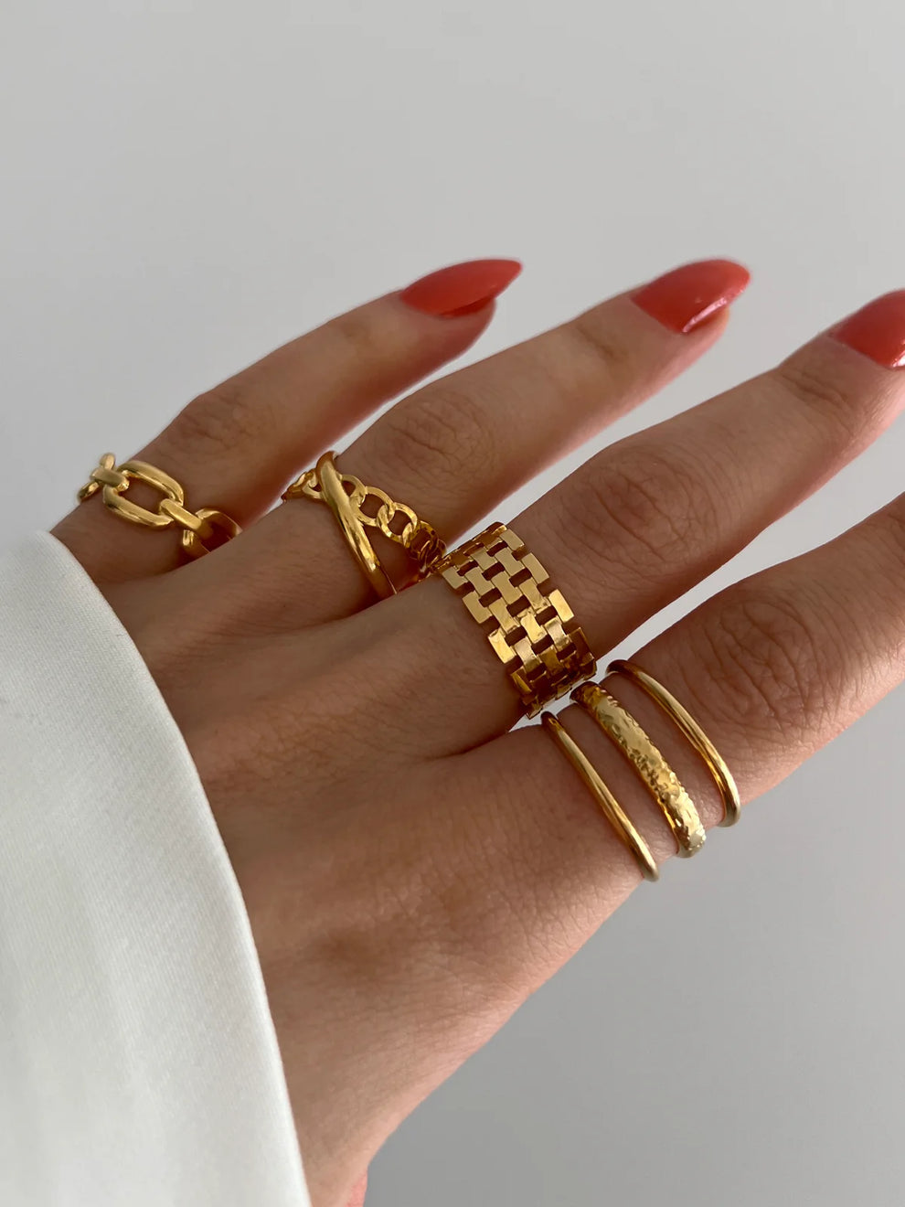 Link Chain Band Ring