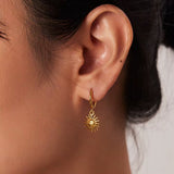 Golden Sun Drop Earrings
