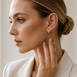 Dual-Tone Hoop Earrings