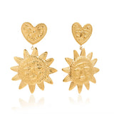 Sacred Sun Heart Earrings
