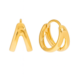 Sculpted Gold Hoop Earrings