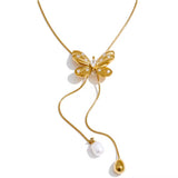 Butterfly Lariat Necklace