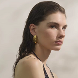 Sculpted Wave Statement Earrings