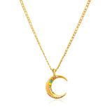 Crescent Moon Pendant Necklace