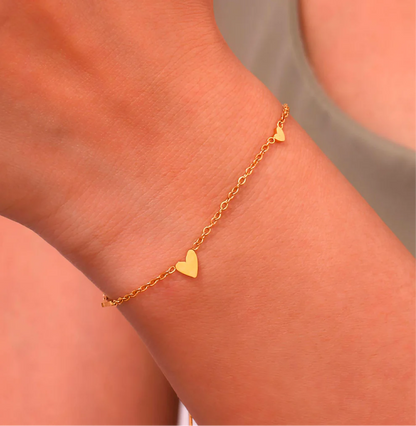 Bracelet chaîne coeur