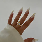 Chubby Round Sparkling Ring