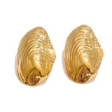 Sculpted Wave Statement Earrings