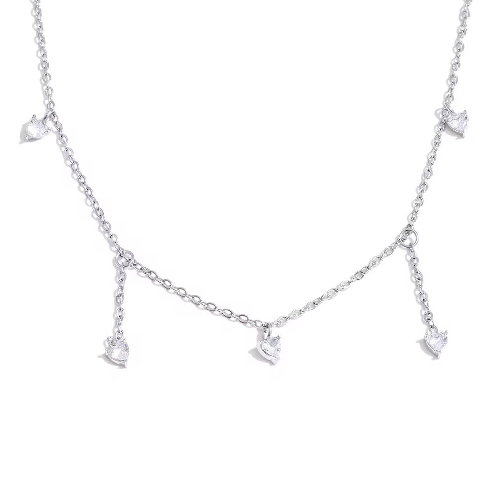 Heart Drop Chain Necklace