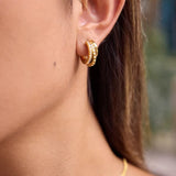 Structured Spark Hoop Earrings