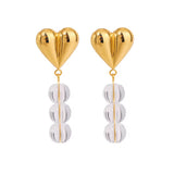 Crystal Heart Drop Earrings