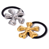 Flower Metal Ponytail Cuff
