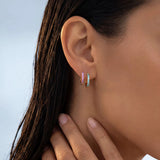 Sparkling Huggie Hoops